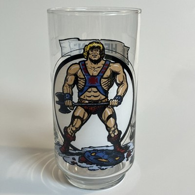 Vintage 1980s Masters Of The Universe HE-MAN Cartoon Drinking Glass