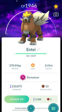 Shiny Dynamax Entei Dark Skies background - P T C 0R Trade 20k Stardust