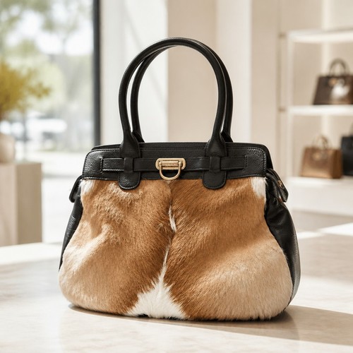 Diane Gail African Springbok Antelope Fur Tote Shoulder Bag