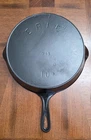 Antique Erie Pre Griswold Cast Iron Skillet 715 Bullseye Makers Mark Vtg Pan #10