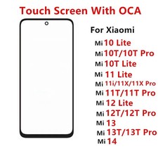 Front Outer Glass Panel Lens For Xiaomi Mi 14 13T 13 12T 11i 11X Pro 10T 12 Lite