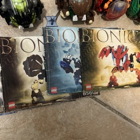 2002 Lego Bionicle BOHROK (8560 - 8565) Set of 6 with Krana Instruction Canister