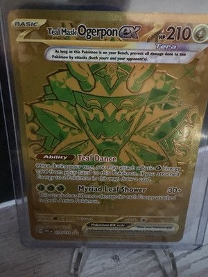 Teal Mask Ogerpon ex 177/131   Gold Full Art   SV06 Prismatic Evolutions Pokémon