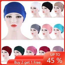 Women Muslim Beanies Head Wrap Chemo Cap Bonnet Turban Hijab Hat Underscarf Caps