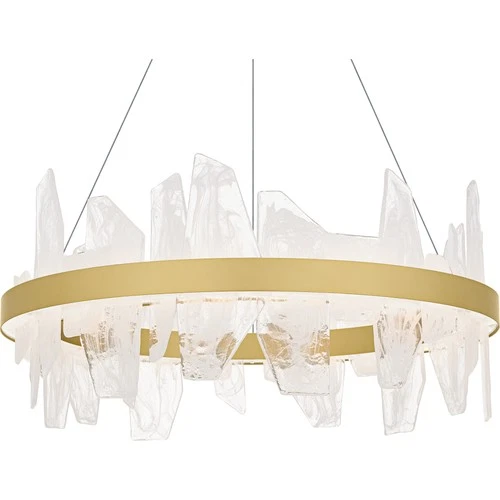 Quoizel PCAUR5030 Aurelia 30"W LED Abstract Ring Chandelier - Gold - Picture 8 of 12