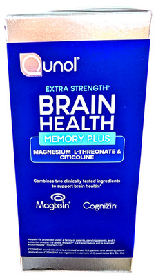 Qunol Extra Strength Brain Health Memory Plus 100 Count EXP 08/2027