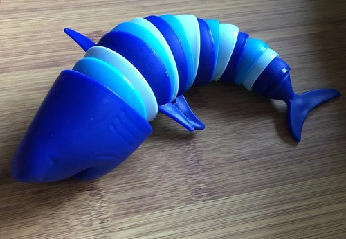 3D Toy SHARK Decompression Fidget Sensory Stress Relief~Articulated Ocean Animal - Picture 3 of 15
