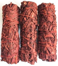 3 pk Dragons Blood Sage Smudge 4 inch Stick for Smudging, Cleansing - Free Ship!