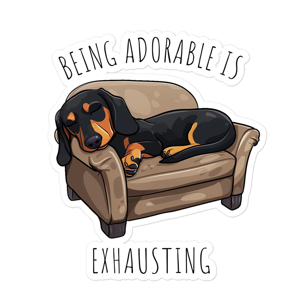 Funny Dachshund Dog Laptop Vinyl Decal Sticker for Car Bottle Pet Lover Gift-image