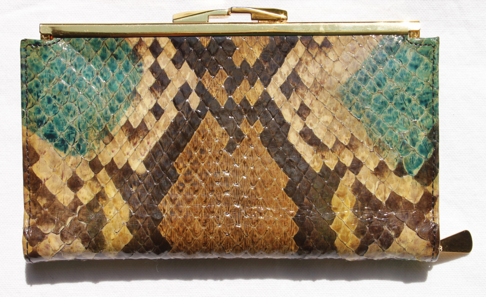 Bosca Vintage Genuine Python Leather Wallet Made … - image 2