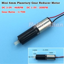 DC 3V Mini 6mm Planetary Gearbox Gear Reducer Motor Micro Coreless Gear Motor