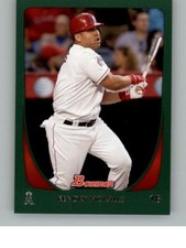 2011 Bowman Kendry Morales 89 Green #/450 SN Los Angeles Angels