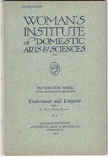 1920s Brooks Picken Woman's Institute Sewing Book 10A Underwear & Lingerie Part1