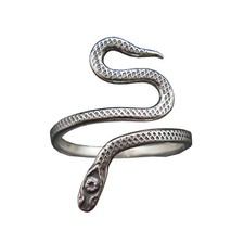 Handmade Sterling Silver Ring Snake Genuine Solid Stamped 925 Empress