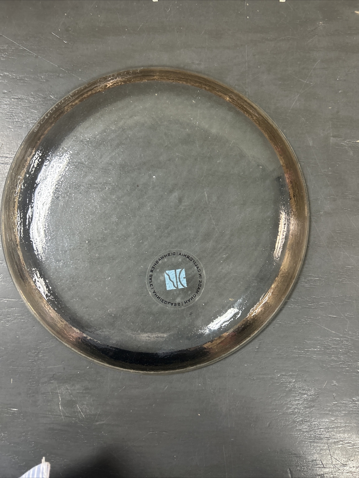 Annie Glass Platinum Salad Plate