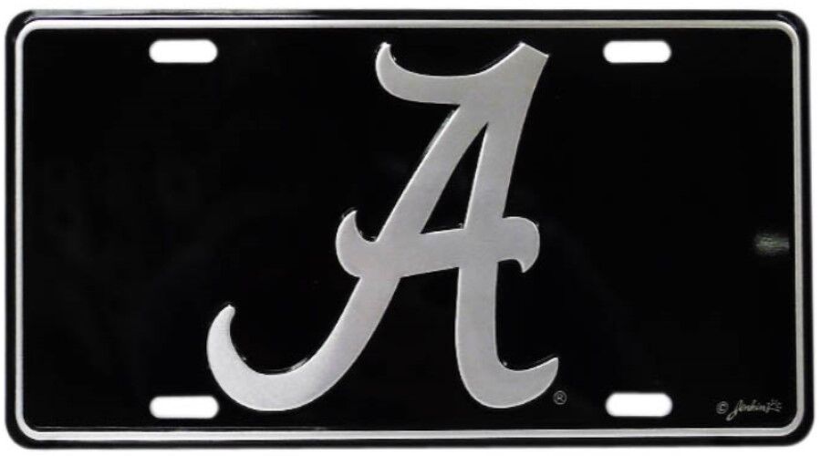 University Of Texas Longhorns Elite Black Mirrored License Plate University Of Texas Longhorns Elite Black Mirrored License Plate