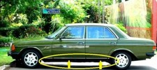 For Mercedes Benz W123 Sedan 4 Doors Chrome Lower Side Molding Trim Set 8 Pcs For Mercedes Benz W123 Sedan 4 Doors Chrome Lower Side Molding Trim Set 8 Pcs