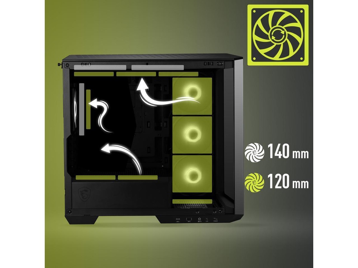 MSI MAG PANO M100R PZ Black Micro ATX Gaming Case, Support MSI MAG PANO M100R PZ Black Micro ATX Gaming Case, Support