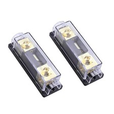 2Pcs 200A 0/2/4 Gauge Fuse Holder with 200 Amp ANL Fuse