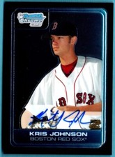 2006 Bowman Draft Chrome  Autograph  Auto   Kris Johnson  Card # DP68