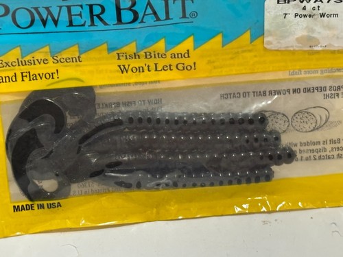 Package of 4 BERKLEY POWERBAIT 7" POWER WORM - New in Package - Picture 4 of 6