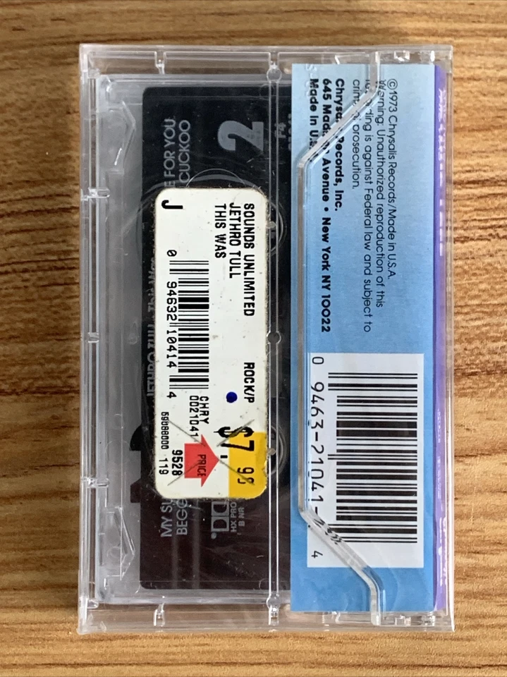 JETHRO TULL: This Was - Chrysalis Records Album Cassette Tape - NEW SEALED - Image 3 of 3