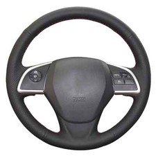 Genuine Leather Steering Wheel Cover For Mitsubishi Outlander Mirage Asx 2012-19 Genuine Leather Steering Wheel Cover For Mitsubishi Outlander Mirage Asx 2012-19
