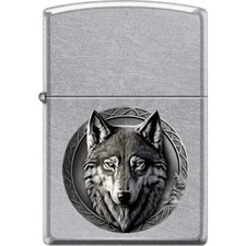 Zippo Powerful Wolf Emblem With Fierce Look