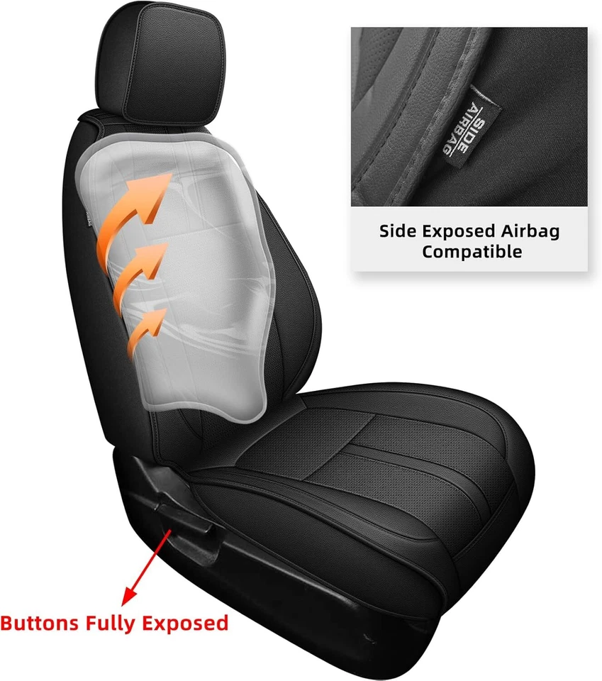 For Honda Civic 2016-2024 Waterproof Faux Leather Pad Car 5-Seat Covers Full Set Foto 4 de 4