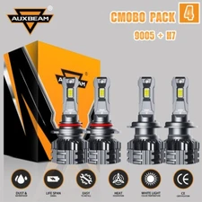 AUXBEAM F22 110W 9005 H7 LED Headlights High Low Beam for Kia Optima 2016-2018