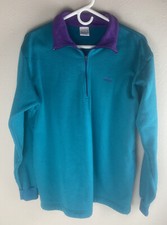 Patagonia Capilene 1/4 Zip Blue Pullover 42461 Vintage Women s Size XL