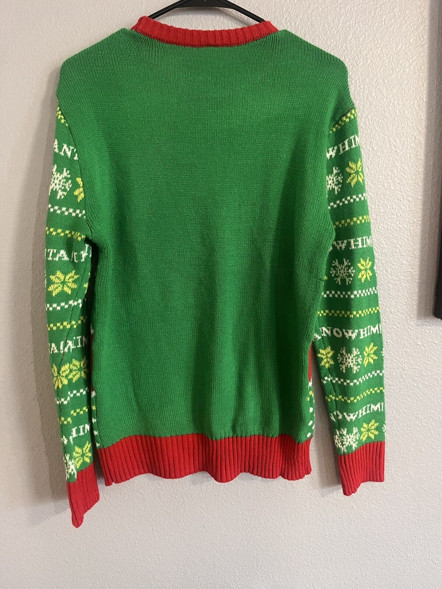 Elf Christmas Sweater Men M Green Fair Isle Will Ferrell Pullover