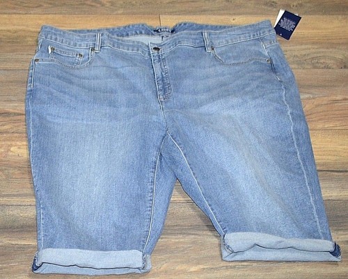 Chaps ICON Blue Denim Capris Cropped 