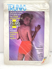 VINTAGE 1970's TERRI GUARD TRUNKS LEOTARD WOMENS SMALL RED NYLON NOS 32-36" HIPS