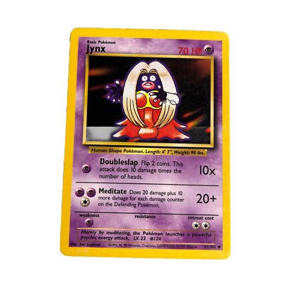 Pokemon TCG Jynx Base Set 31/102 Uncommon Pokemon Card Unlimited