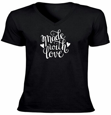 Summer Vneck Tee Mens/Unisex Shirt T-Shirt Graphics Gift Quotes made with love