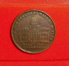 1837 Hard Times Token HT-293 Low-97 Merchants Exchange VF R1 NYSE Wall St Not 1c