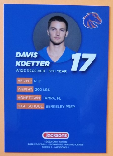 2022 Boise State Series 1 Football Cards - You Pick your Card Complete your Set  - Bild 45 von 203