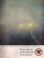 1963 Texaco Gasoline Vintage Ad "Trust your car to the man who wears the star"