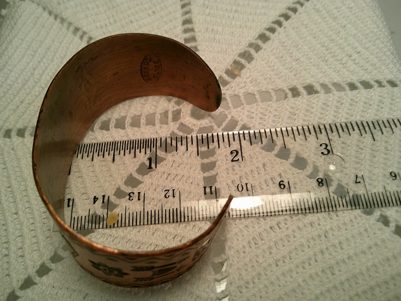 Solid Copper Wide Cuff Bracelet Vintage Native Am… - image 8