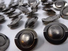 ONE Vintage Black Art Deco Industrial Eyeball Shank Buttons 18mm A133-10
