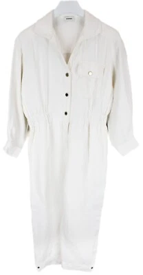 SANDRO Combinaison Femme (EU) 40 Oversize Croppée En Lin - Photo 1/4