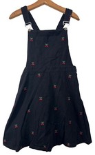 Cider Mini Dress 1XL Plus Black Cherries Embroidered Jumper Denim Cottage Casual