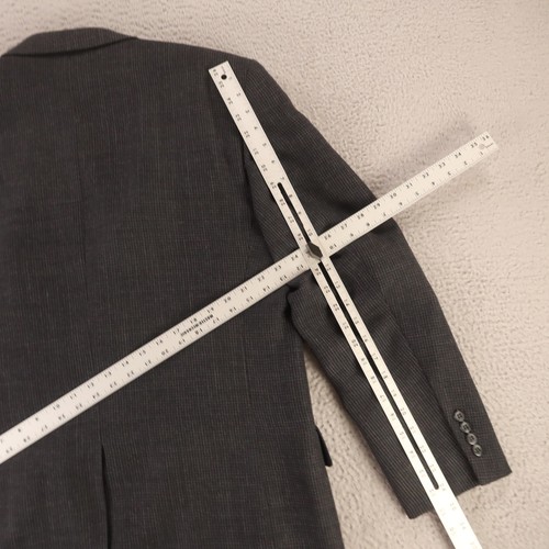 Stuart Hughes Jacket M Gray Nailshead Check Wool Tweed Blazer Sport Coat 42R - Picture 13 of 14