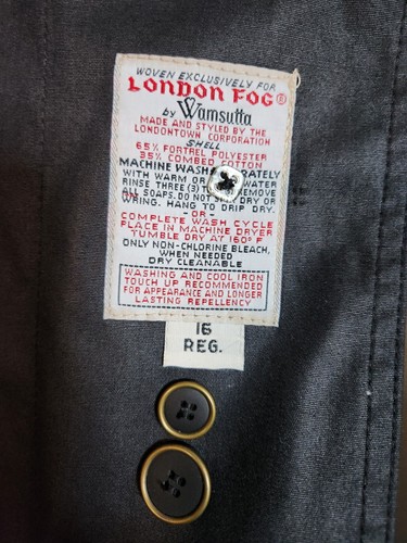 London Fog Vintage Rain Trench Coat Mens Size 16 REG. REMOVABLE THINSULATE LINER - Picture 4 of 7