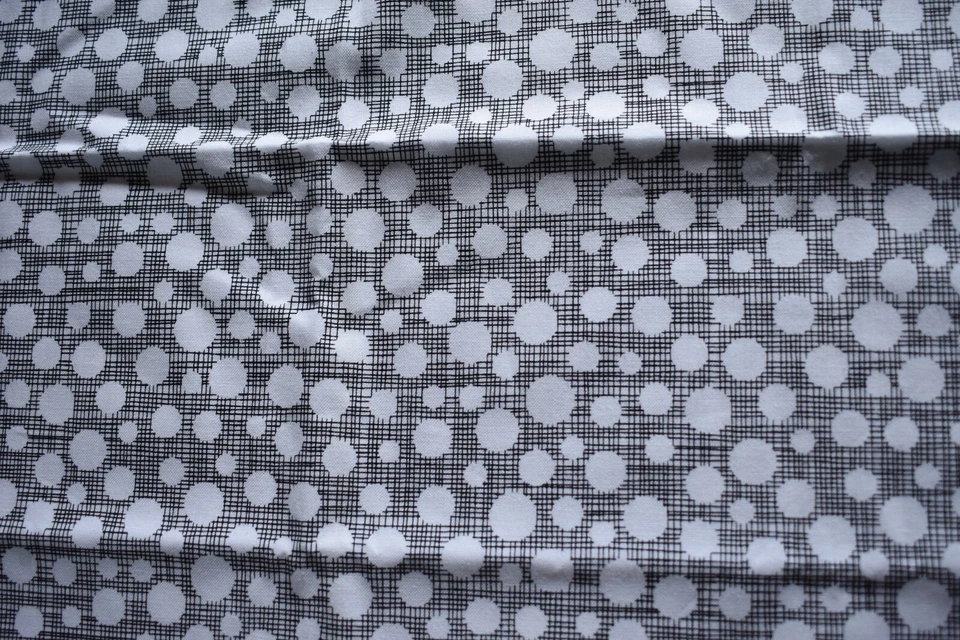 HASH DOT BLACK & WHITE  MICHAEL MILLER  100% COTTON FABRIC 17X42 INCHES - Image 2 of 2
