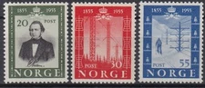 Norway 1954 Anniversary of the Norwegian Telegraph Service VF MNH stamps