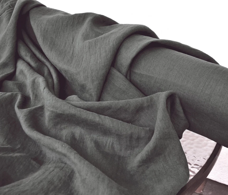 Dusty Pink Linen Fabric by the Yard Sewing, Curtains, Table Linens, Home Décor - Image 4 of 4