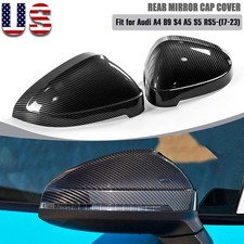 Carbon Fiber LOOK Side Mirror Cap Cover For A...