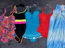 Lot Of 4 High-End Bathing Suits NWT Or Worn Once Plus Blue Cover Up With Pocket